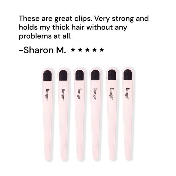 Hair Sectioning Clips Rubber Narrow Tips Non-Slip Grip 6-Pack main image 4